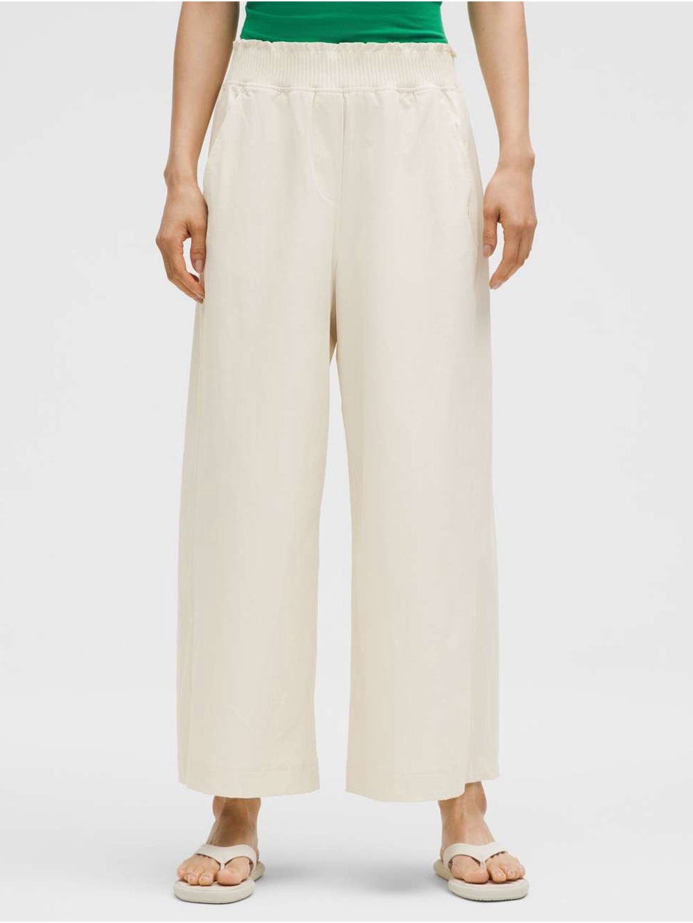 Lululemon Stretch Woven Ruffle-Waist Wide-Leg Cropped Pant - Picture 5 of 11